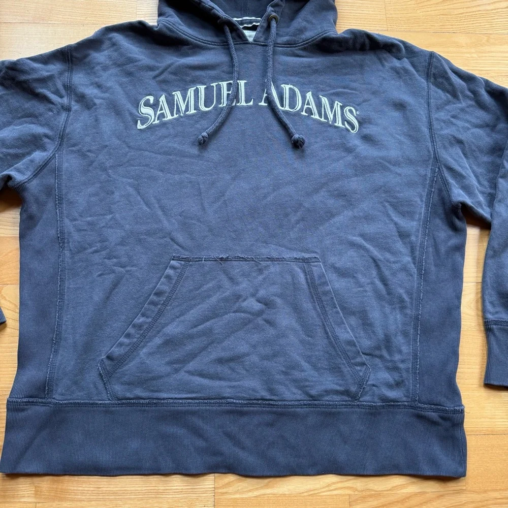 Blue Samuel Adams beer hoodie